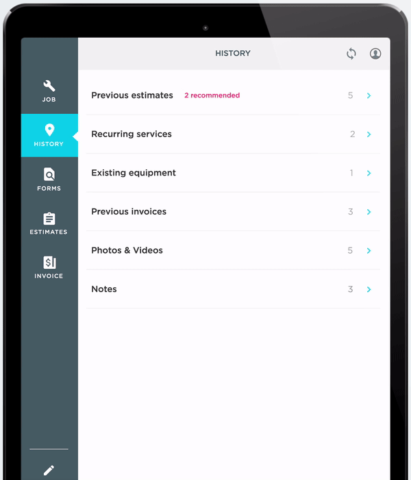 Detailed Job History in ServiceTitan: Keeps everything easily organized in one place.
