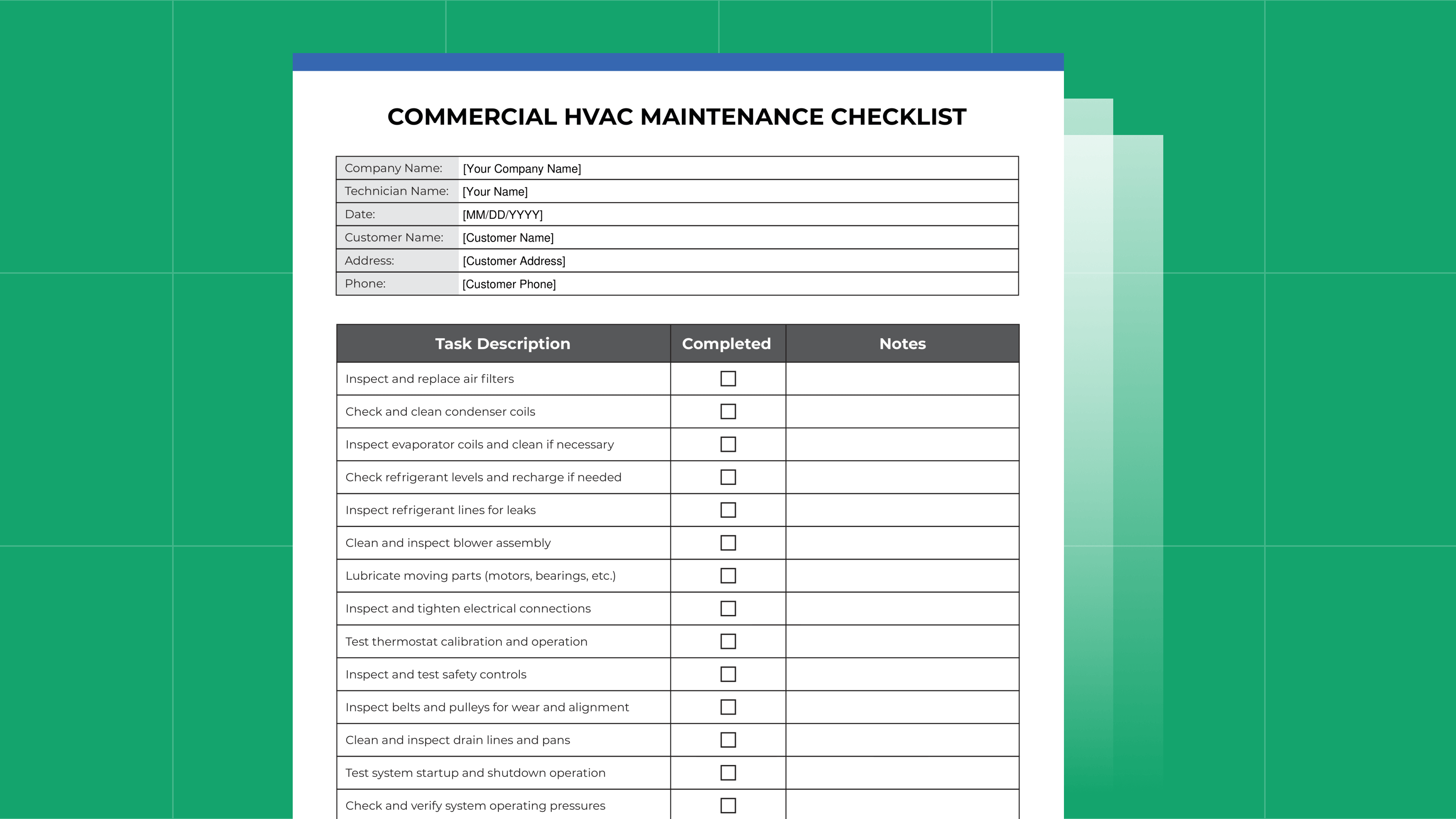 Commercial HVAC Maintenance Checklist: Free PDF Download