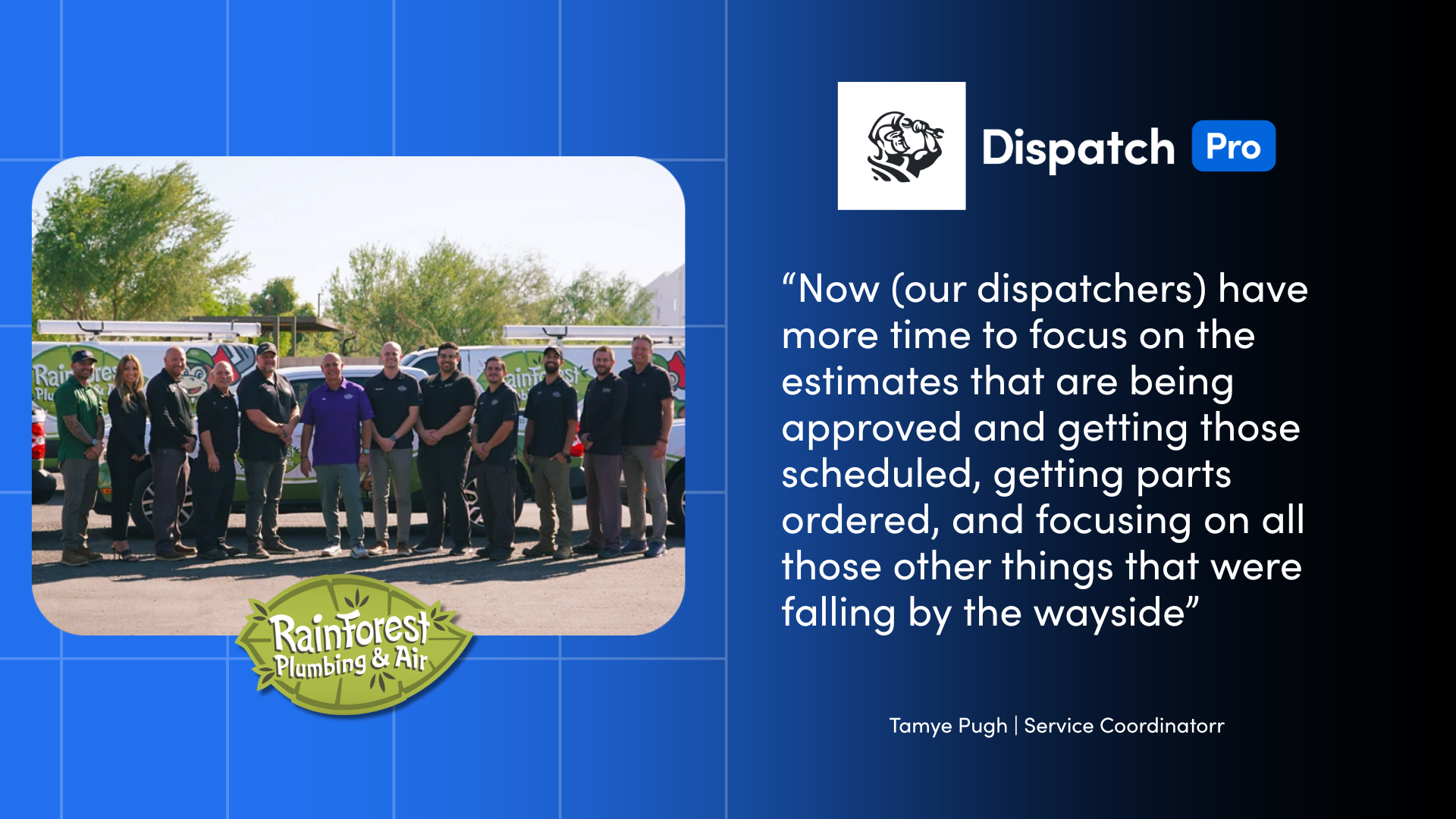 How ServiceTitan’s Dispatch Assist Ended the Spreadsheet Era for Dispatchers at Rainforest Plumbing & Air