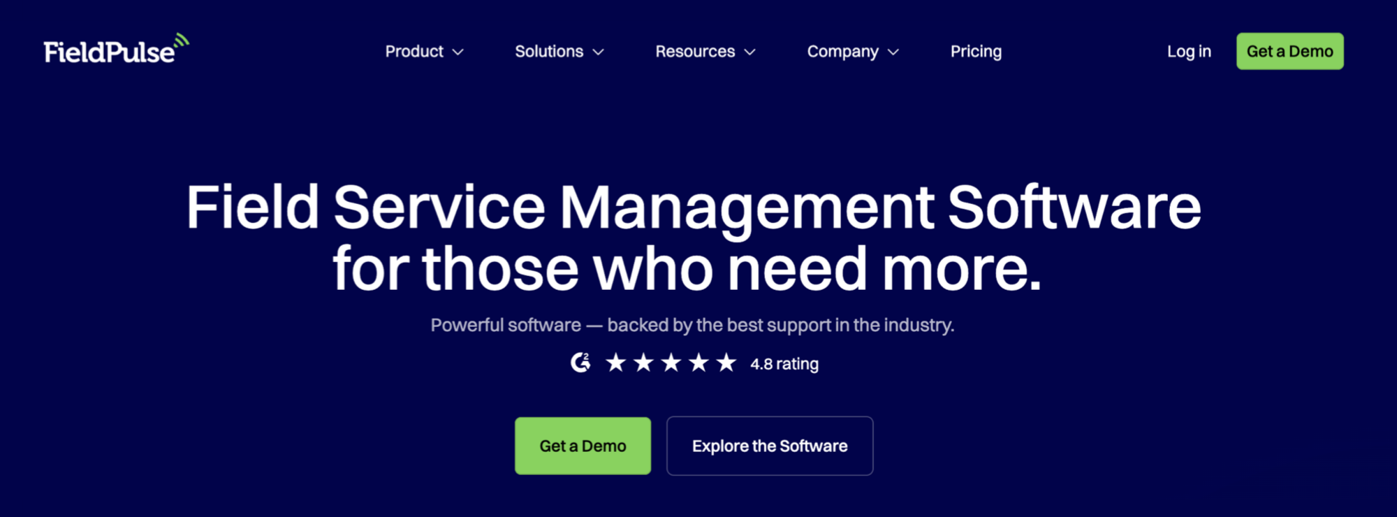 FieldPulse homepage: Field Service Management Software for those who need more