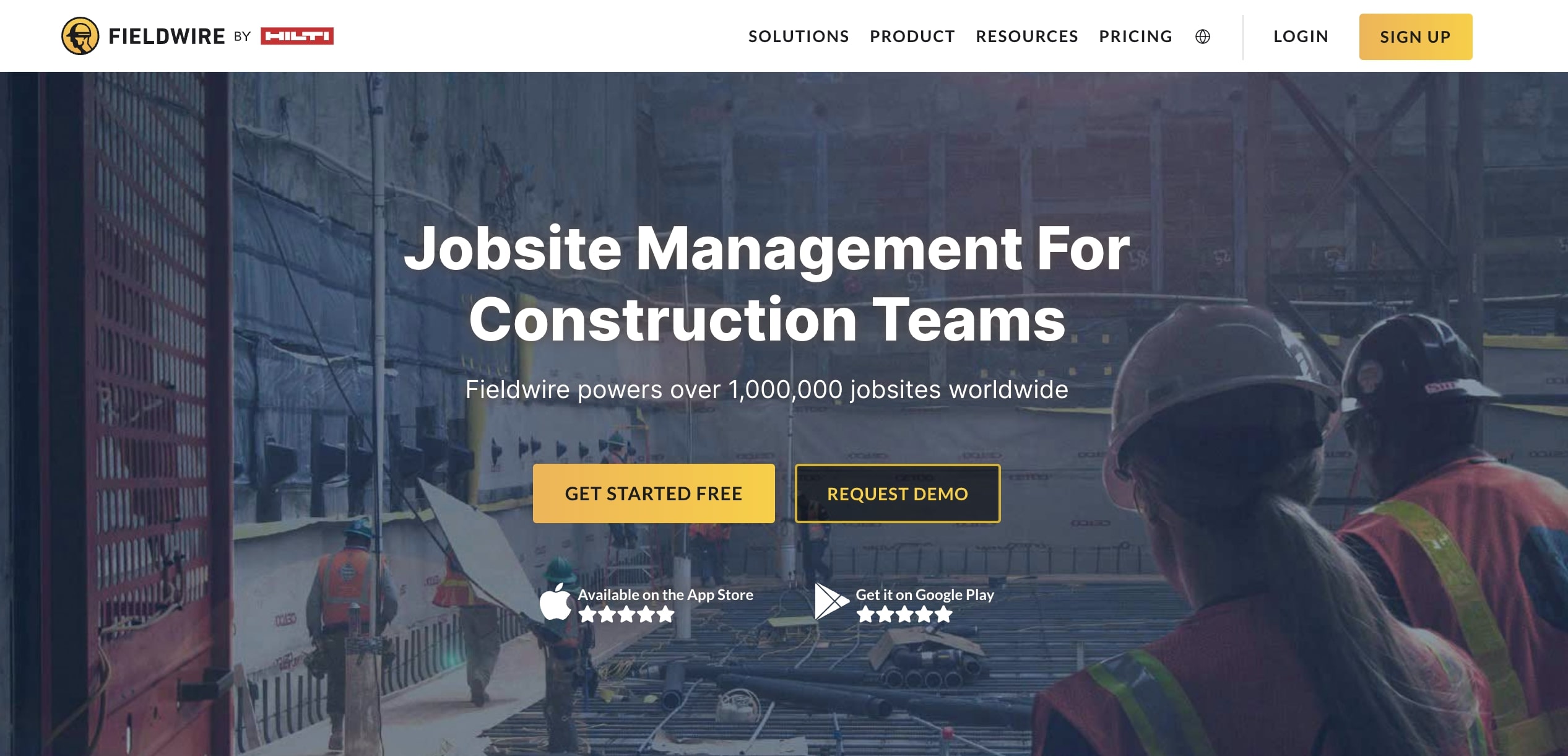 Fieldwire homepage: Jobsite Management for Construction Teams