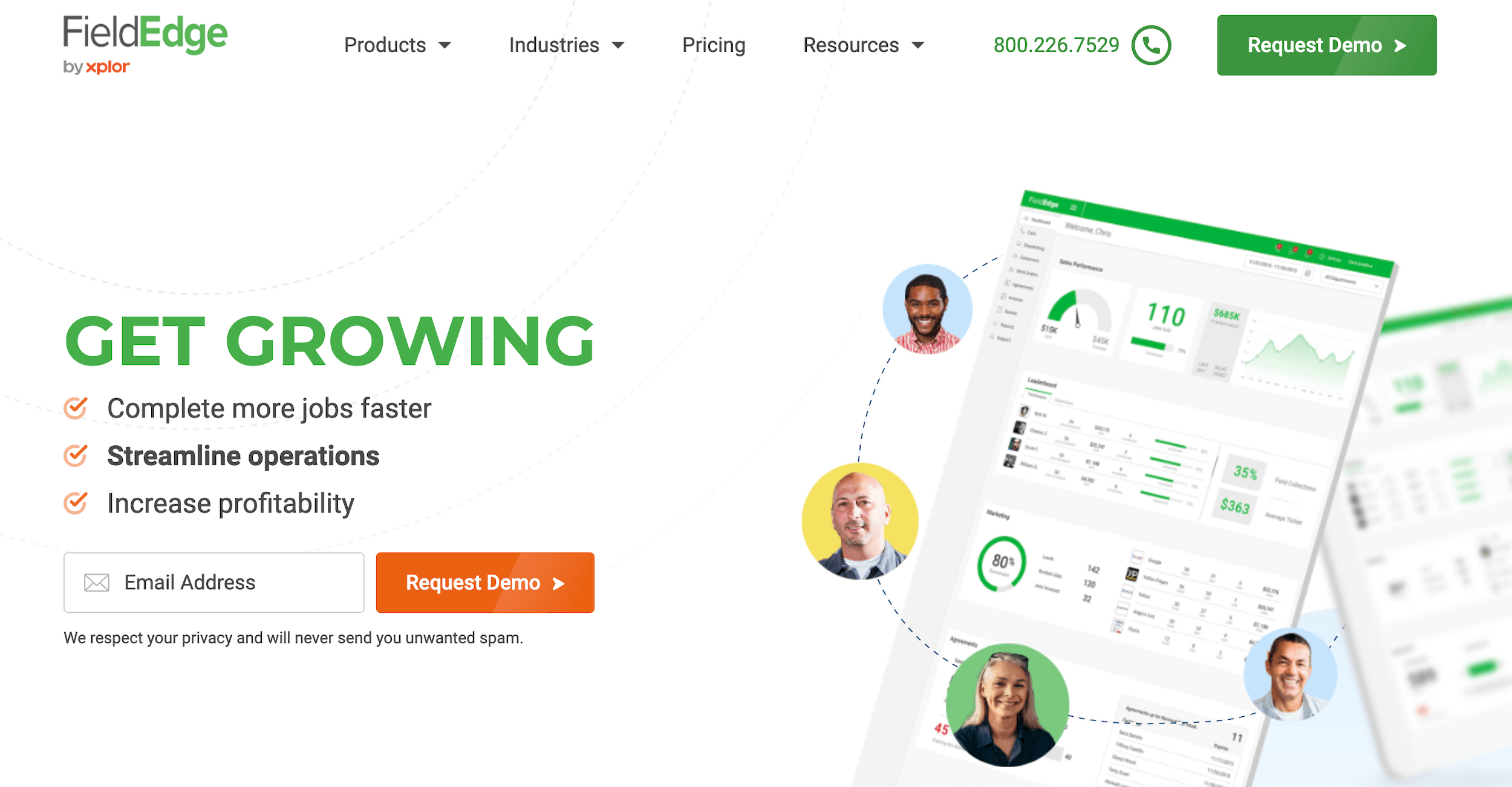 FieldEdge homepage: Get Growing