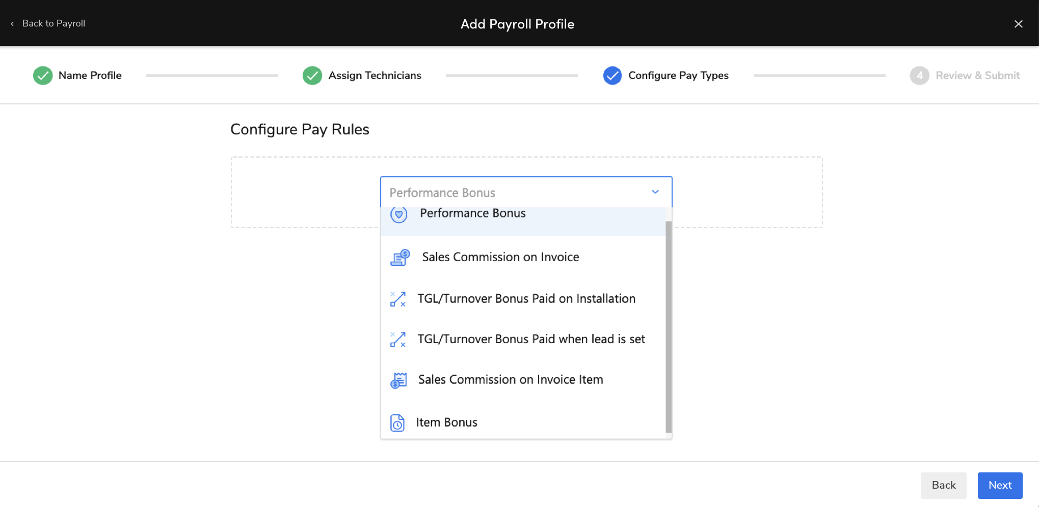 Configure Pay Rules