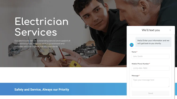 Electrician Services: Online Appointment Web Scheduler