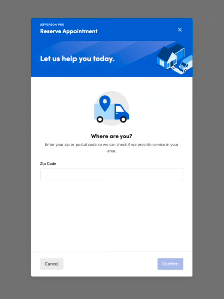 Customer enters zip code 2 Image