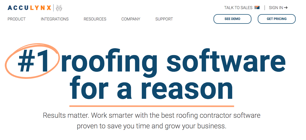 AccuLynx homepage: #1 roofing software for a reason