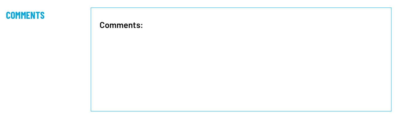 Residential Plumbing Inspection Checklist Template: Comments