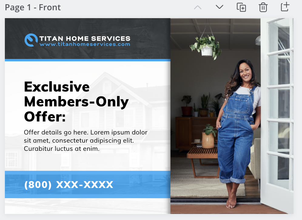 Membership Drip Campaign Postcard Templates in ServiceTitan's Marketing Pro