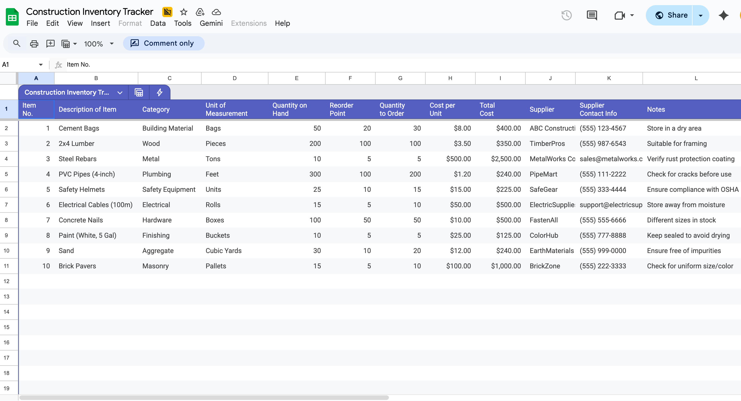 construction-inventory-template