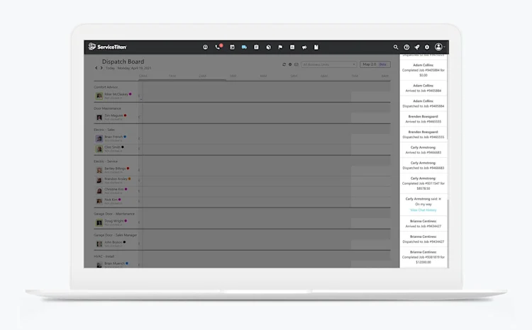 Dispatching and logistics with ServiceTitan's HVAC software