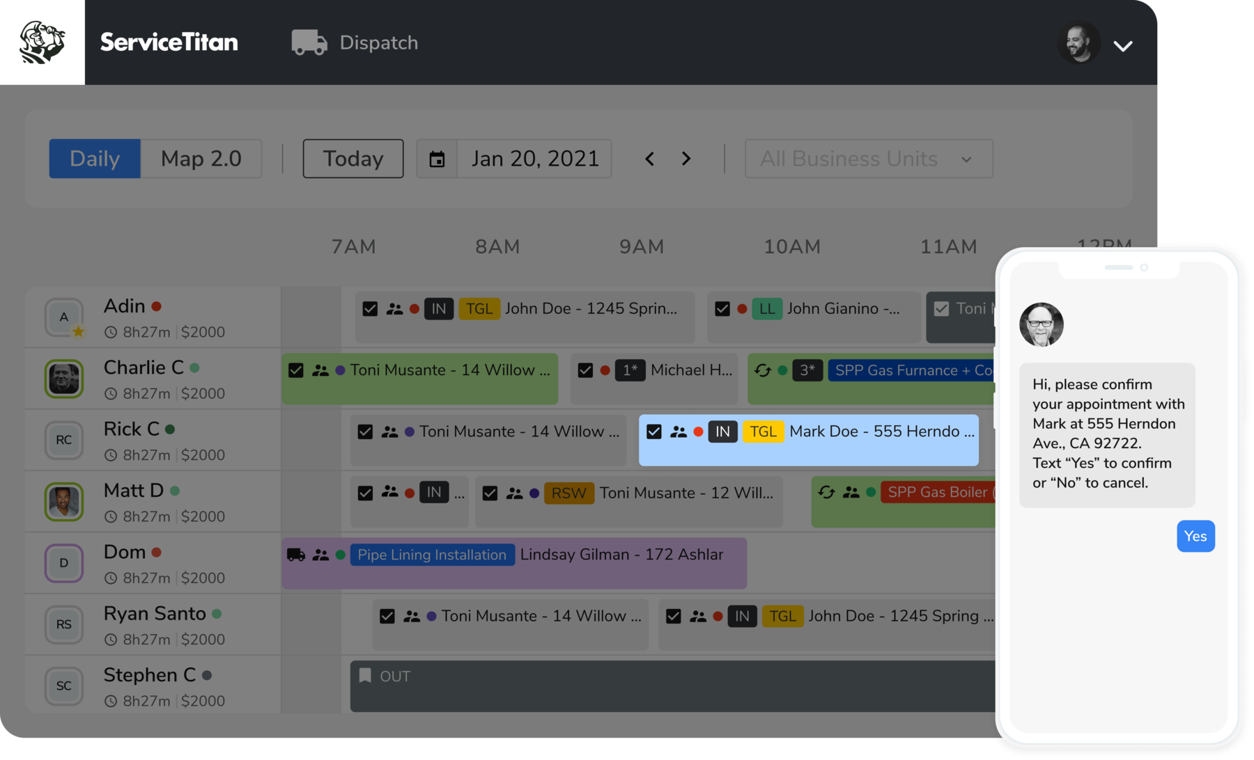 field-service-schedule-template