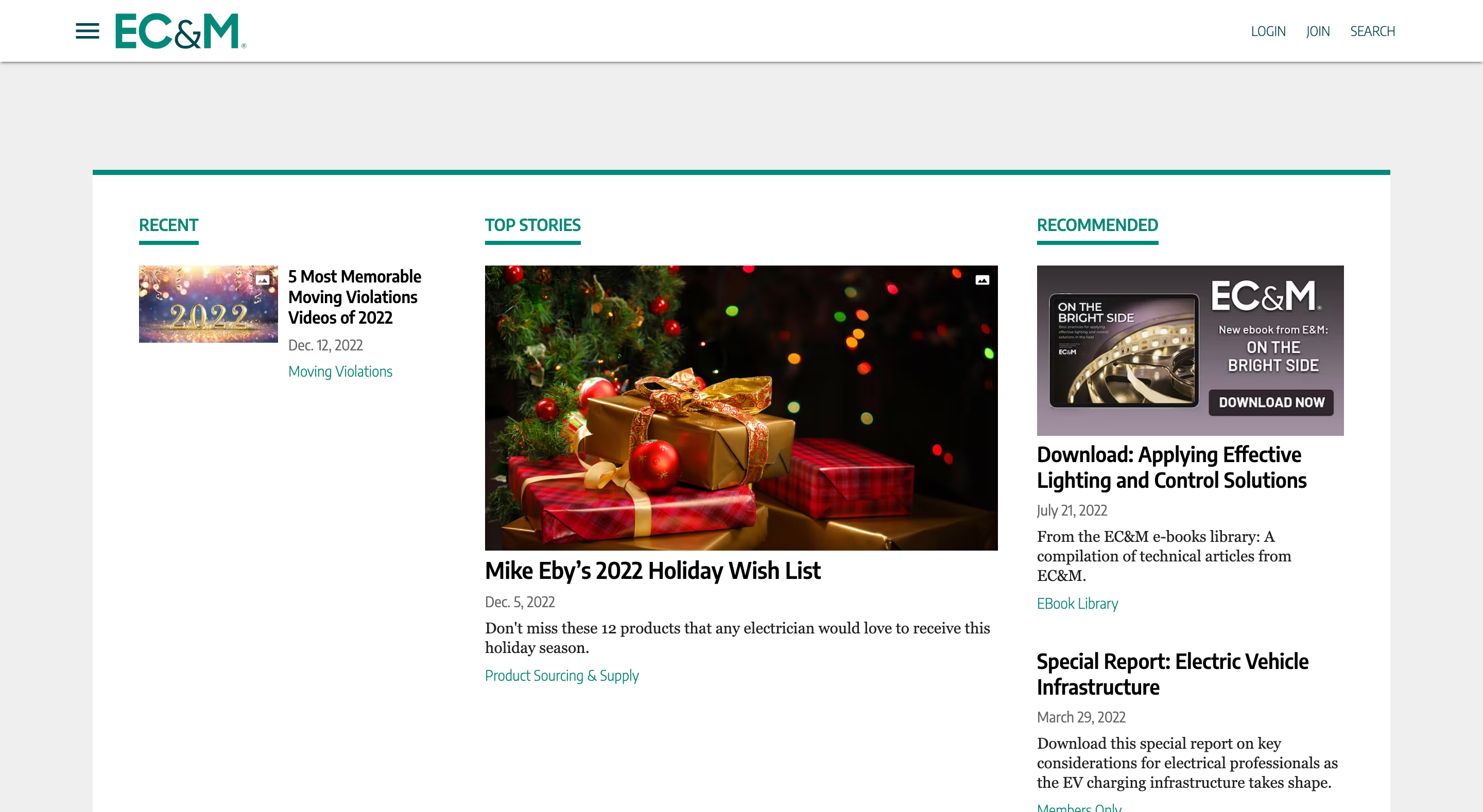 Electrical Construction & Maintenance (EC&M) Website