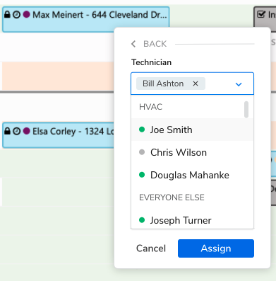 Technician Options and Availability in ServiceTitan