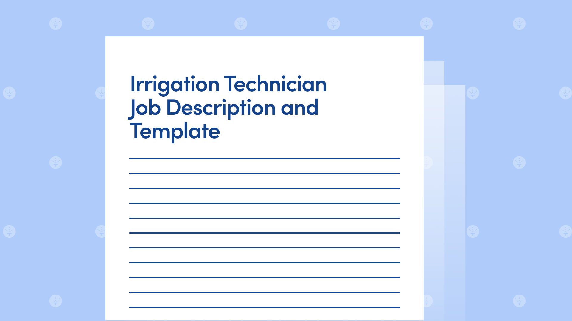 Irrigation Technician Job Description and Template [2024]
