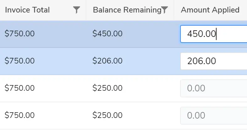 Online payments with ServiceTitan: Invoice Total, Balance Remaining, and Amount Applied
