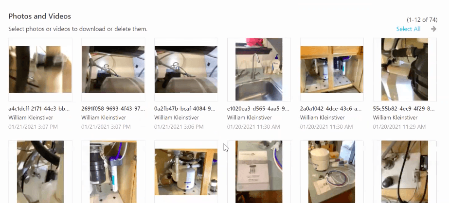 ServiceTitan invoice feature to store photos of job progress