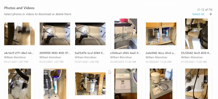 ServiceTitan invoice feature to store photos of job progress