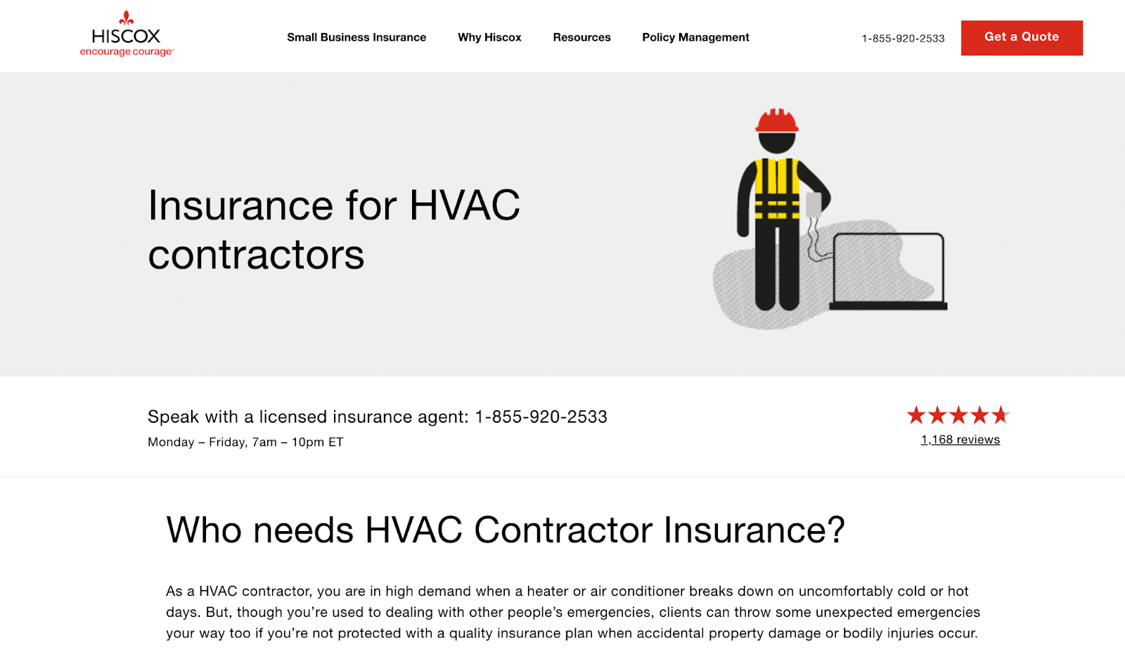 HVAC Insurance hiscox image