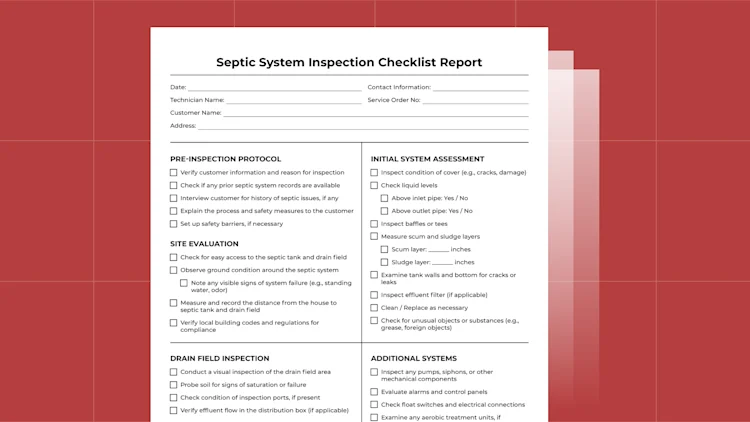Septic Inspection Report Template: Free PDF Download
