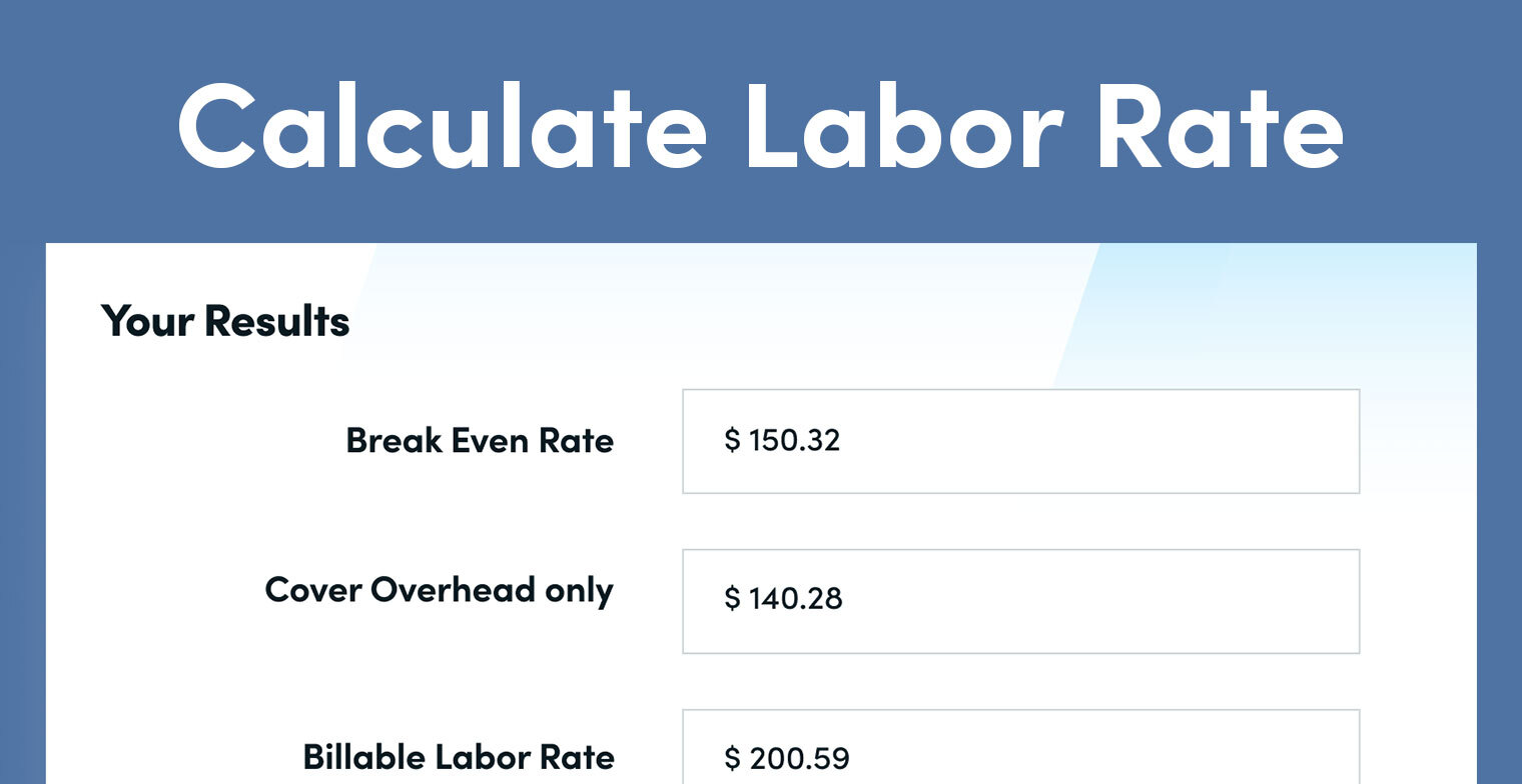 Labor Rate Calculator Screenshot