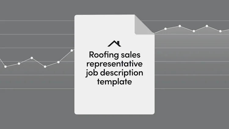 Roofing Sales Representative Job Description Template