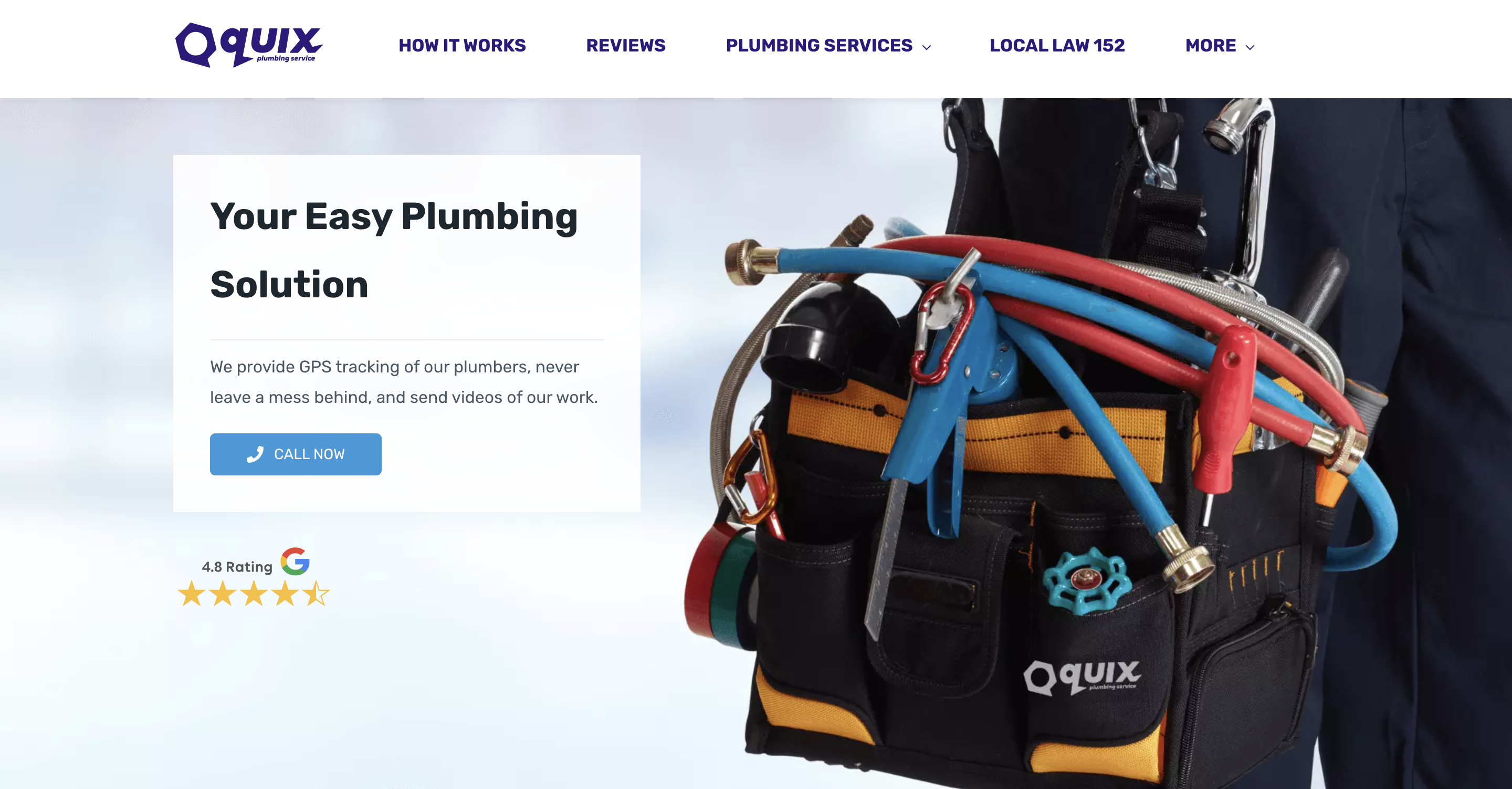 Image | Quix Plumbing Service Website
