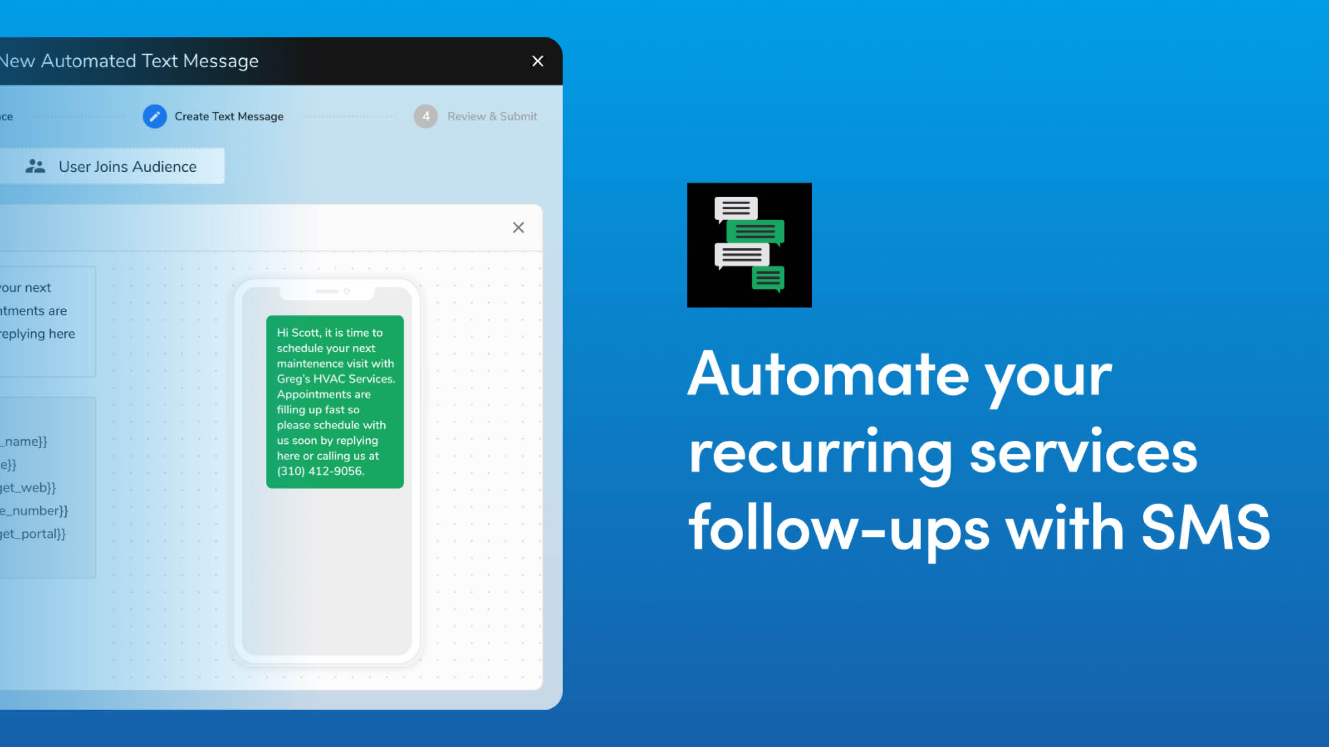 Automated SMS for Recurring Services Follow-Ups