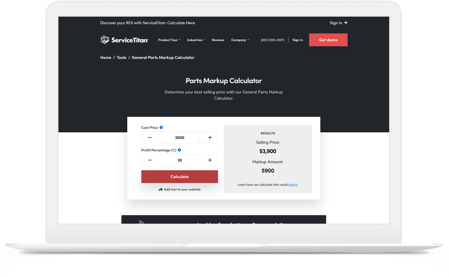 General Parts Markup Calculator