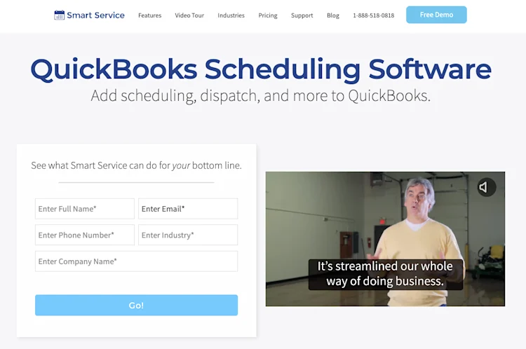 Smart Service homepage: QuickBooks Scheduling Software (Add Scheduling, Dispatch, and More)