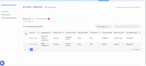 ServiceTitan vs ServiceMax on membership agreement features