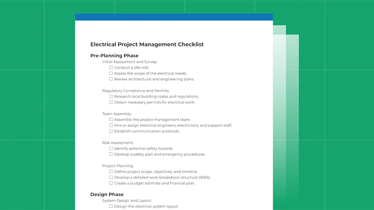 Electrical Project Management Checklist: Free PDF Download