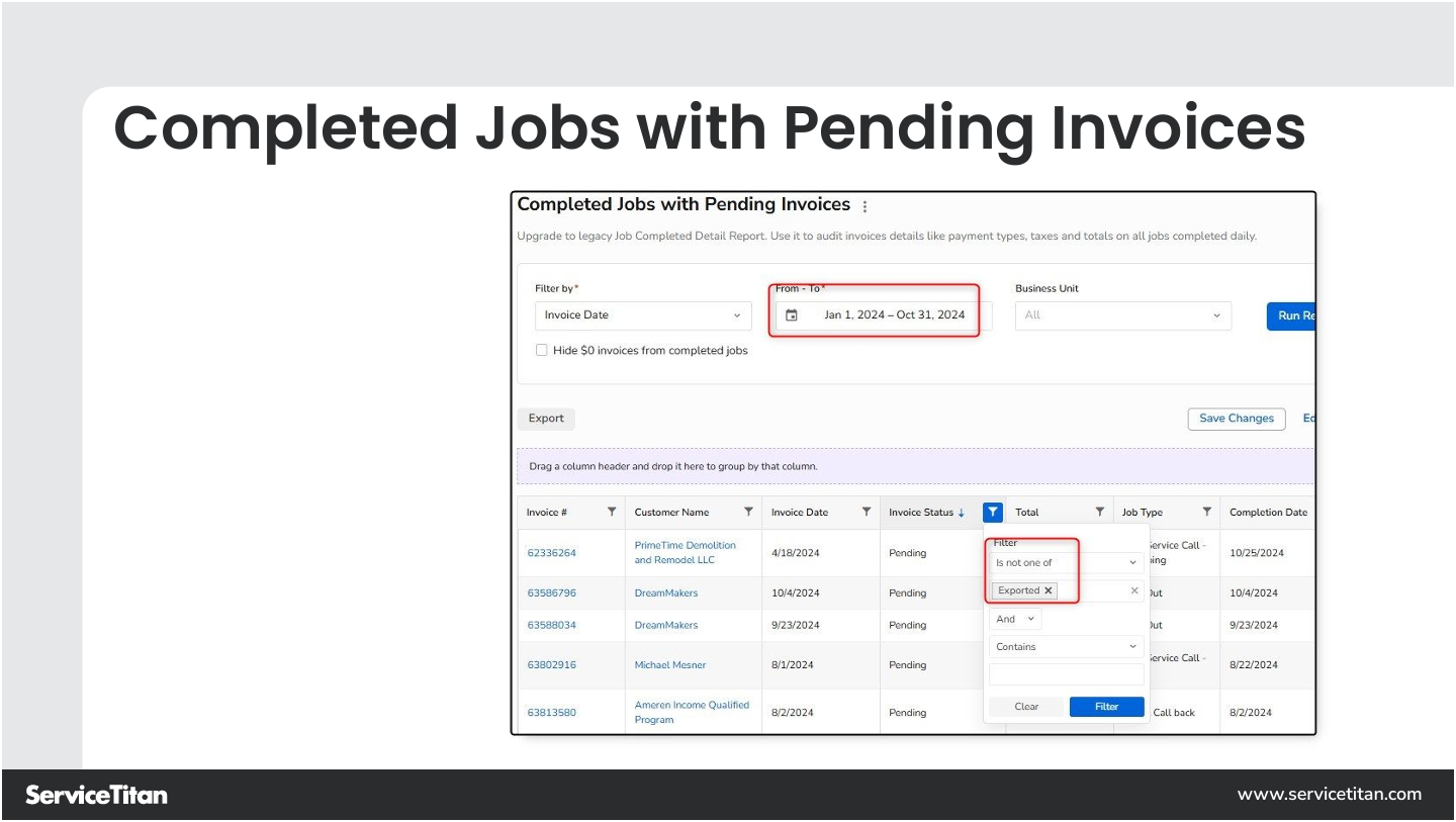 Completed Jobs with Pending Invoices 10 Image