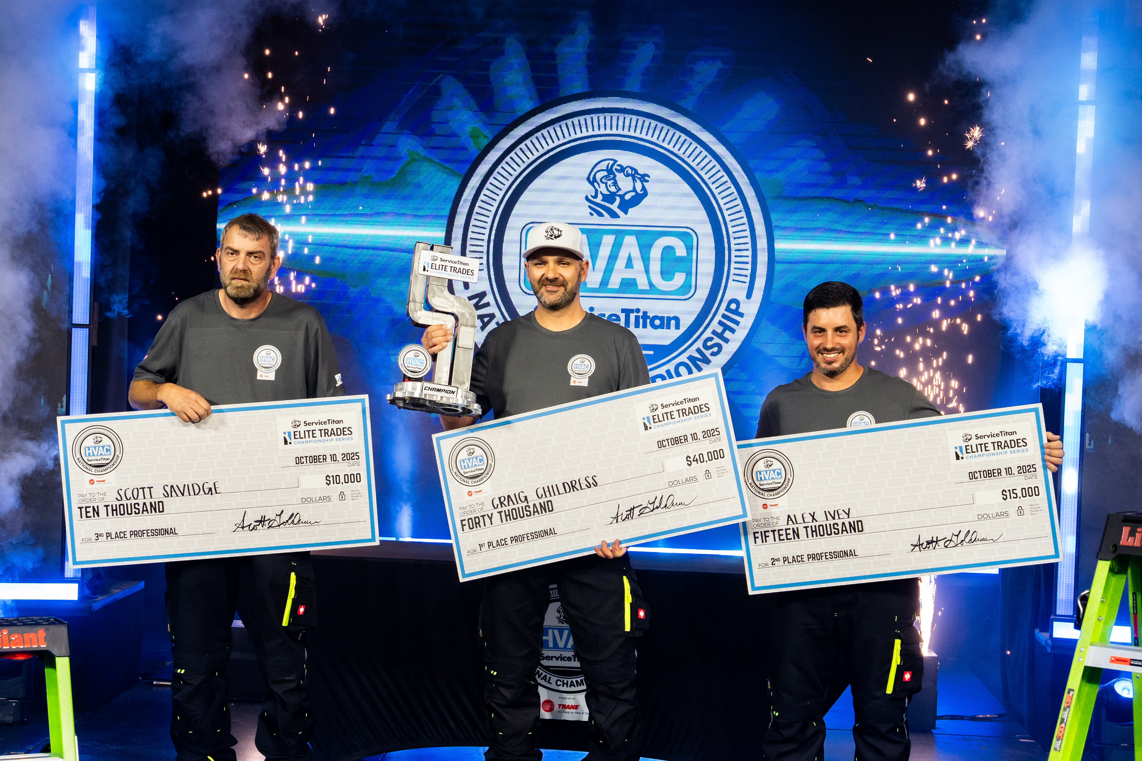 ETCS HVAC National Championship Winners With Checks