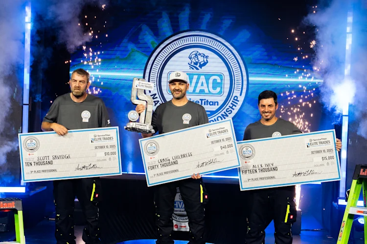ETCS HVAC National Championship Winners With Checks