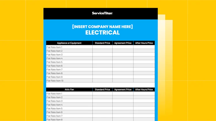 HVAC Flat-Rate Pricing Template: Free Download