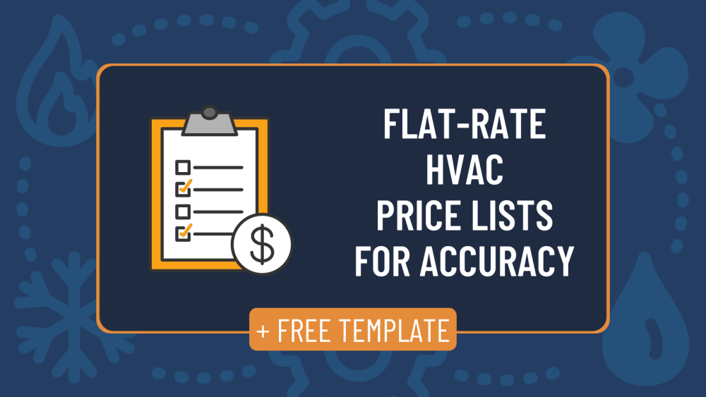 HVAC flat rate pricing template