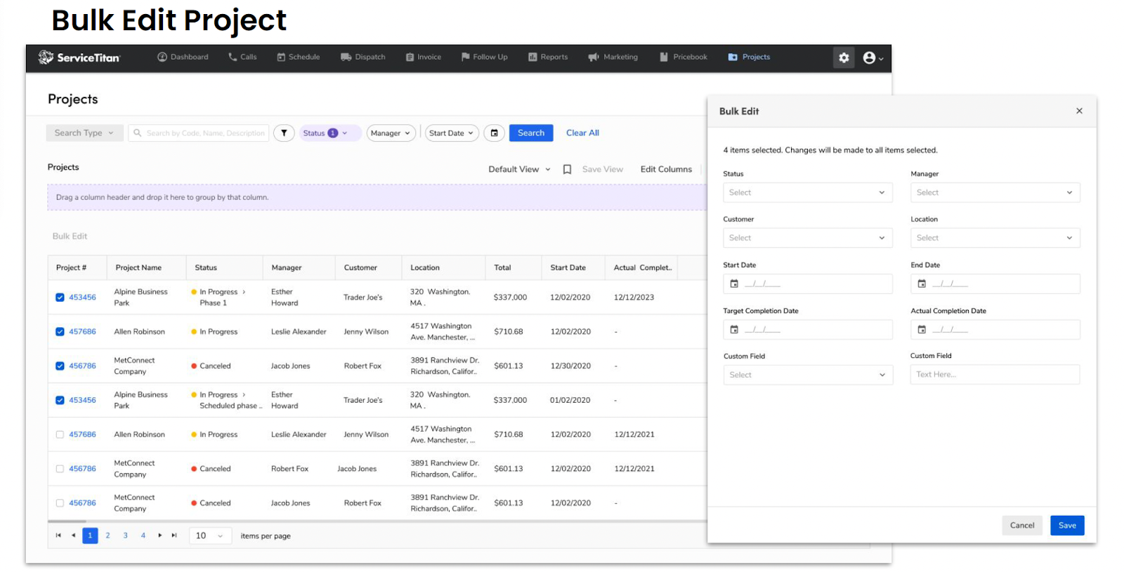 Bulk Edit Project Image