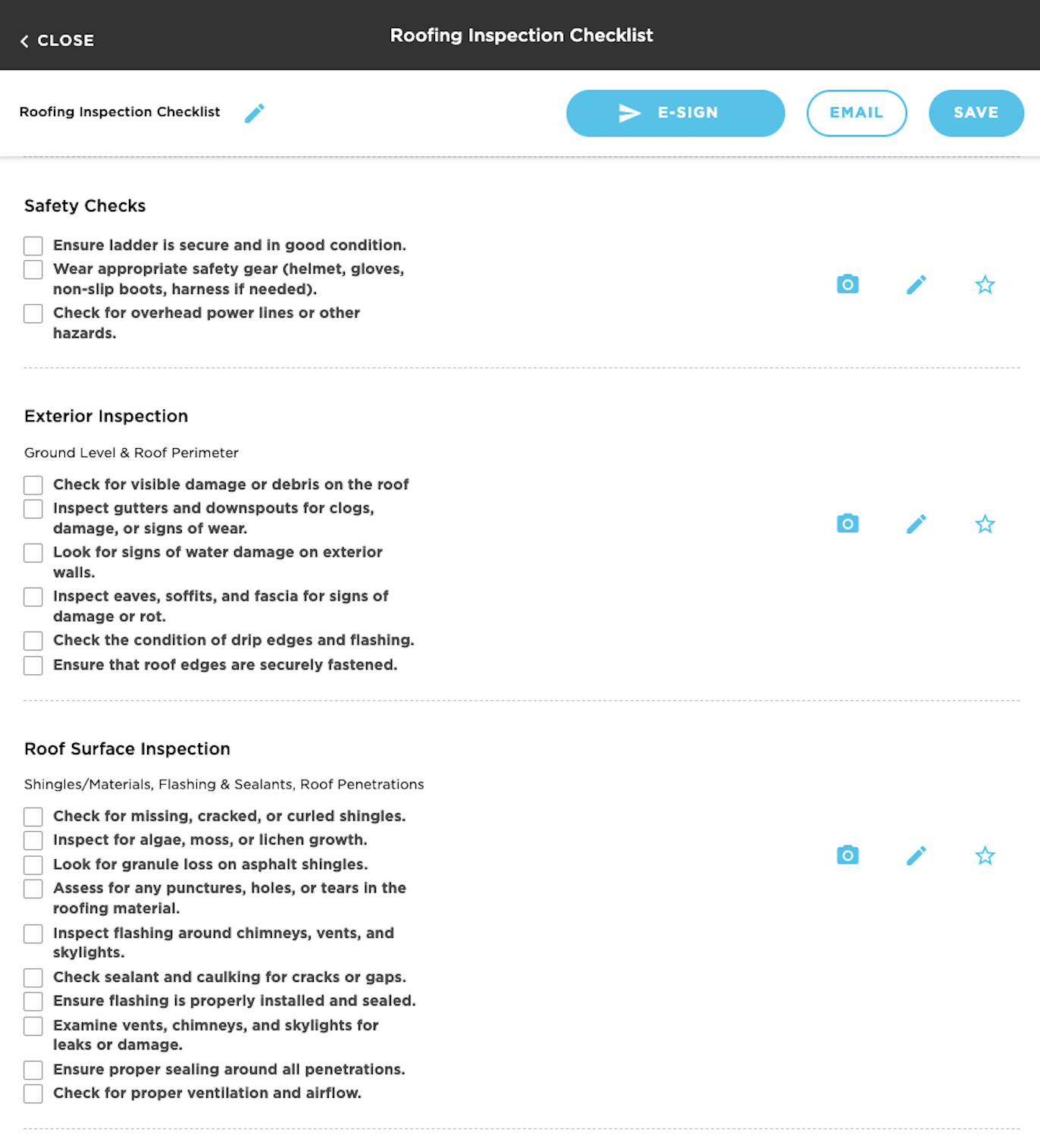 ServiceTitan Custom Forms | Roofing Inspection Checklist [1 of 2]