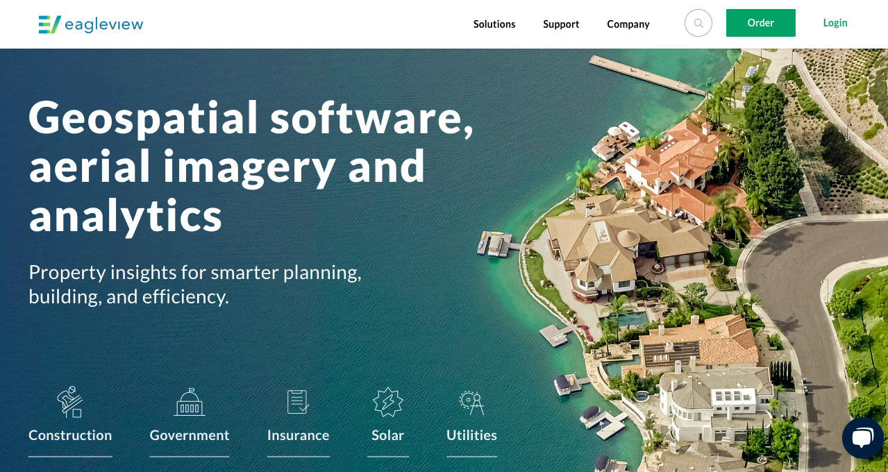 EagleView homepage: Geospatial software, aerial imagery and analytics