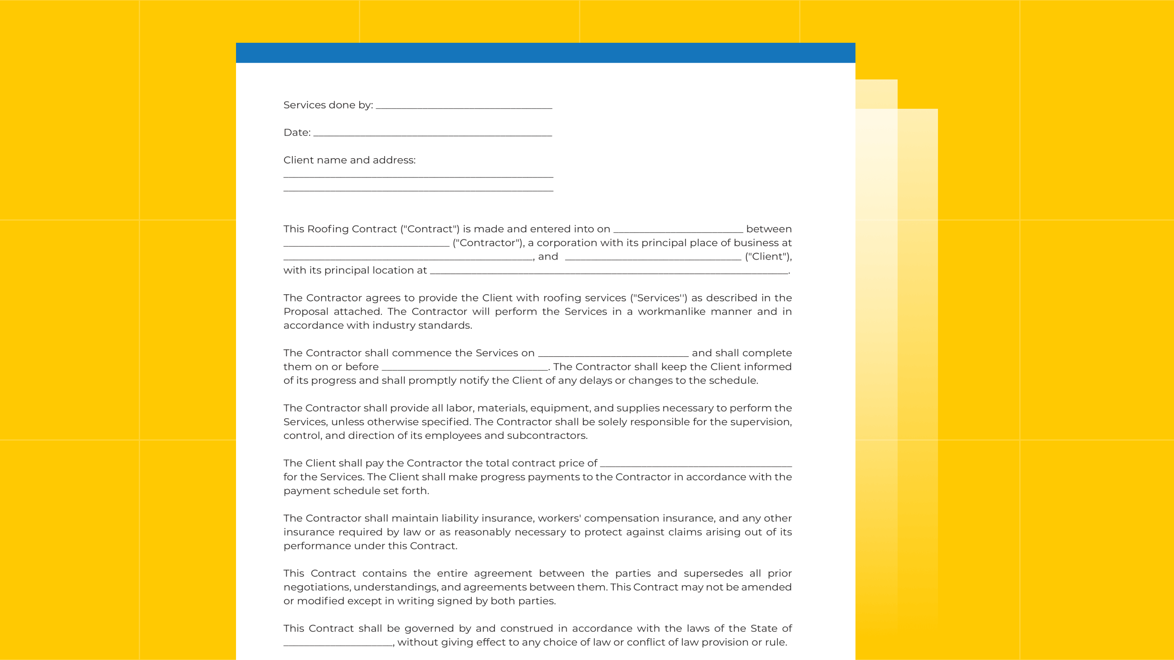 Roofing Contract Template: Free Download for Contractors