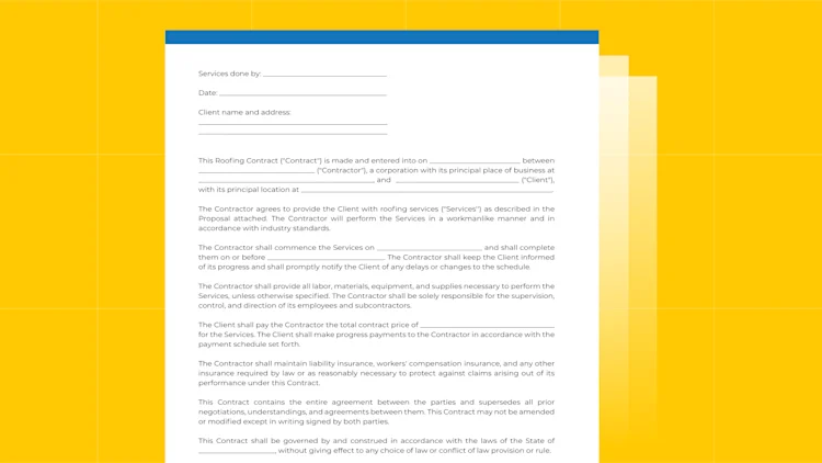 Free Roofing Contract Template