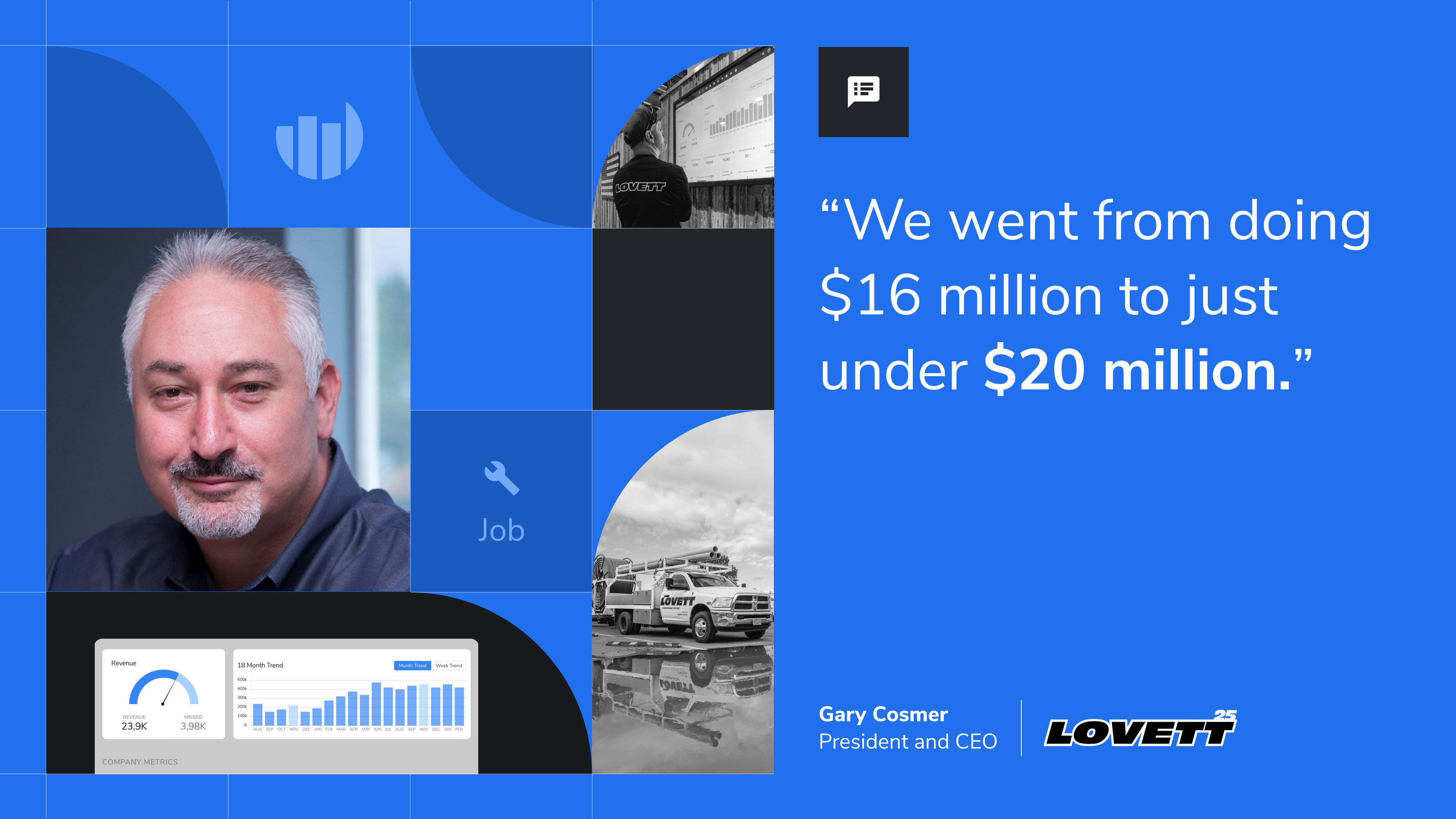 Trackable efficiency on commercial jobs speeds Lovett Services to increased profitability