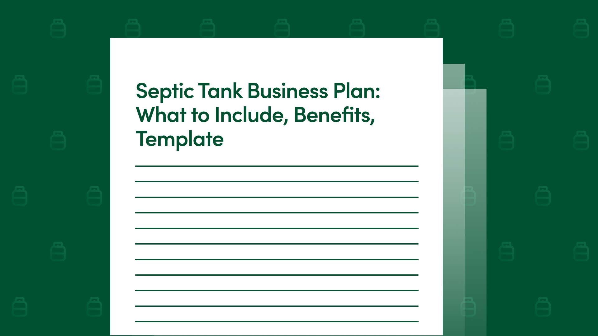 Septic Tank Business Plan: What to Include, Benefits, Template