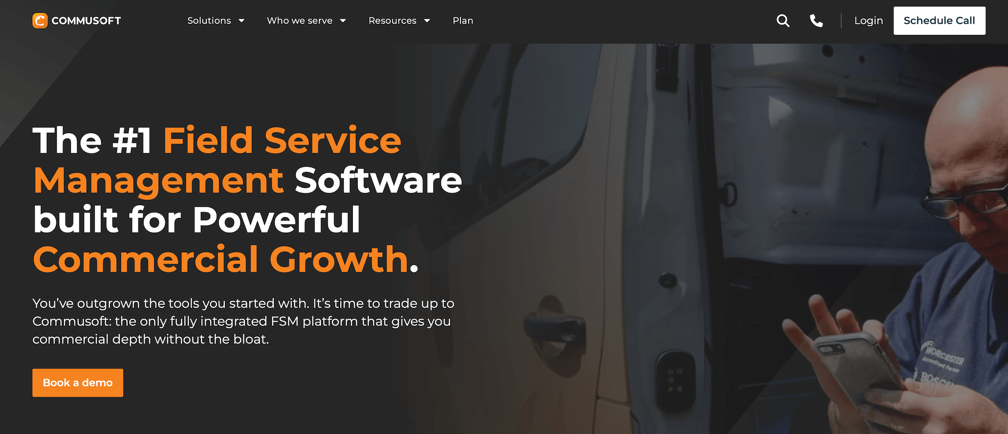 Commusoft homepage: The #1 Field Service Management Software built for Powerful Commercial Growth
