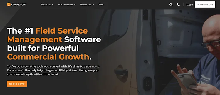 Commusoft homepage: The #1 Field Service Management Software built for Powerful Commercial Growth