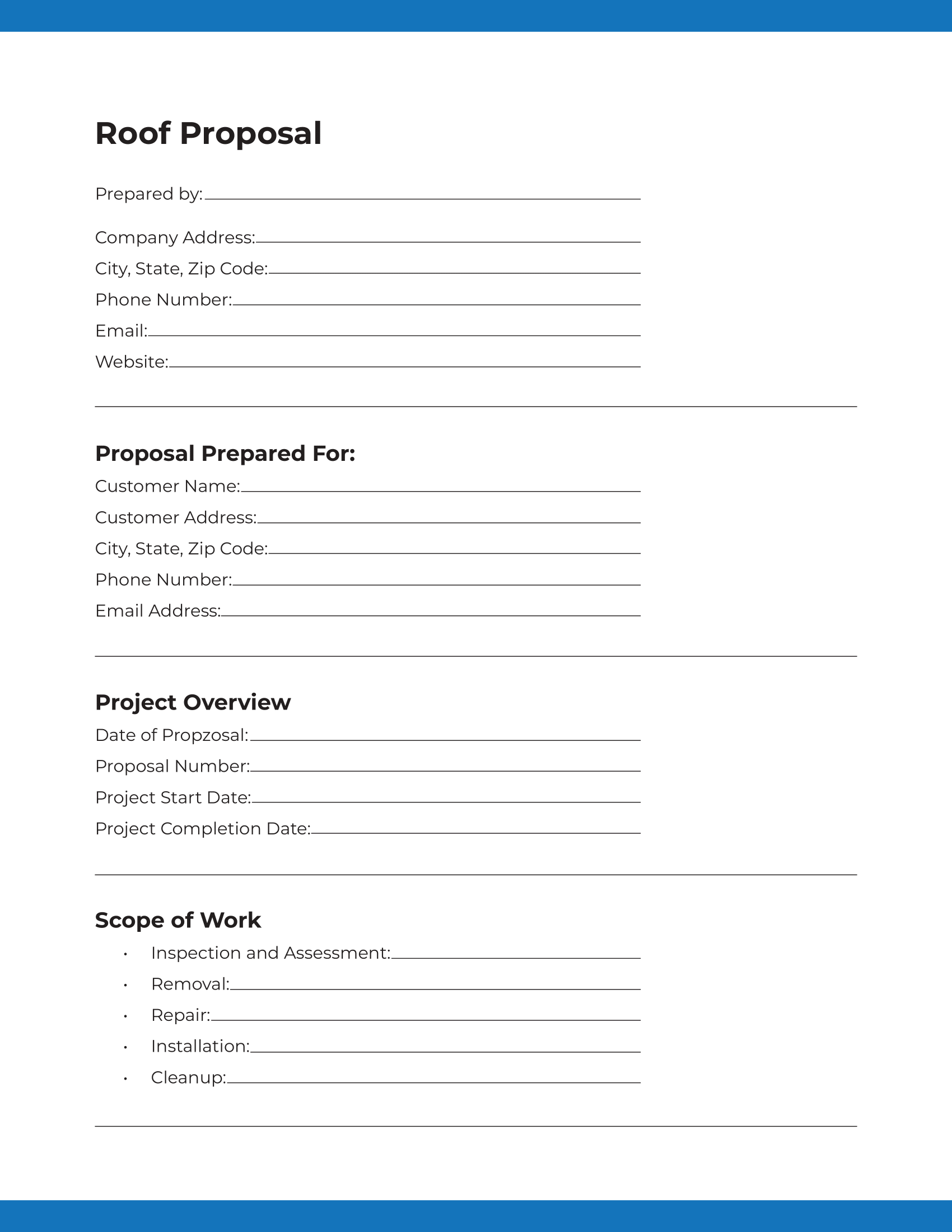 Roof Proposal Template: Page 1 out of 4