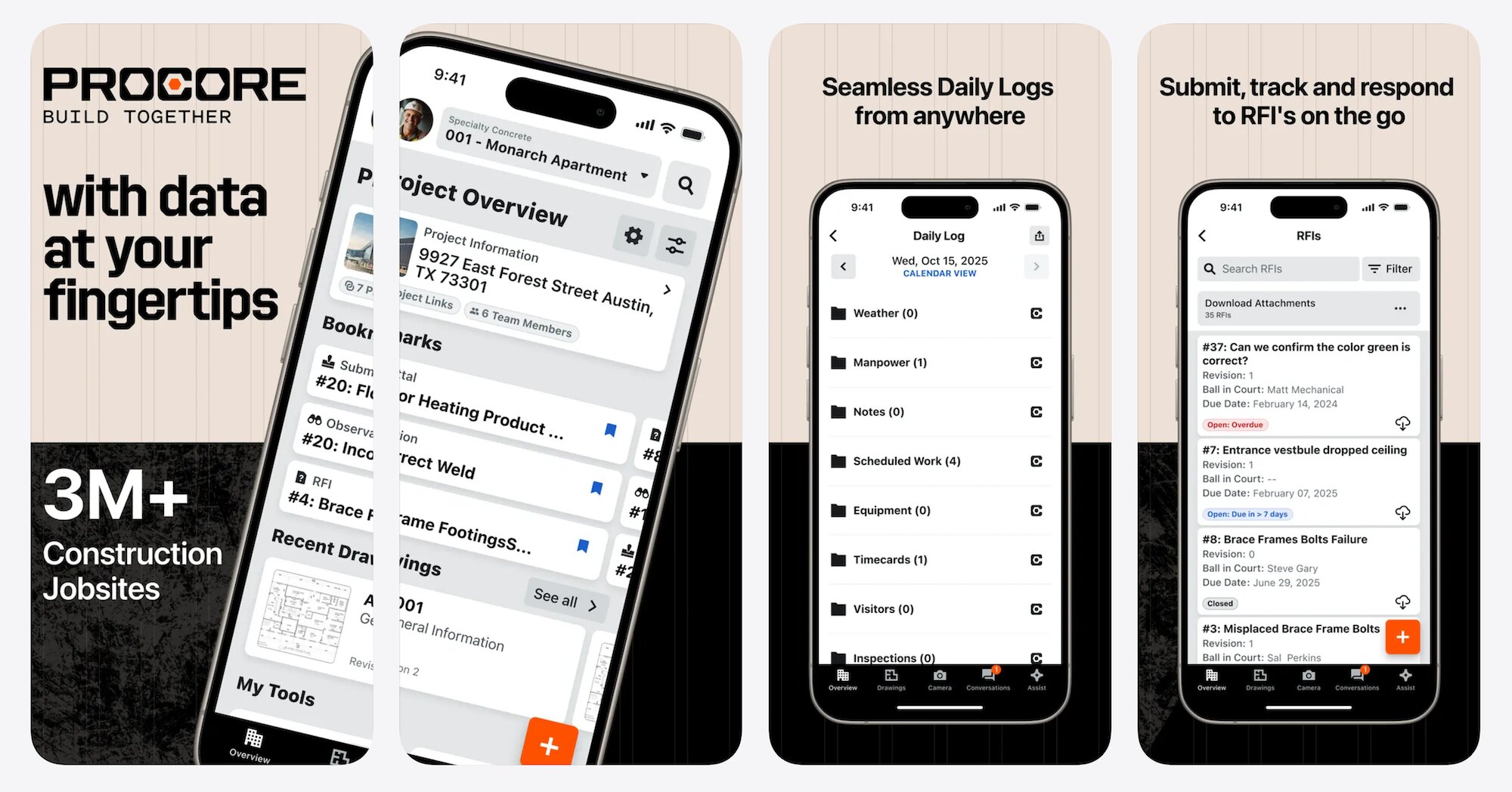 Procore in the app store