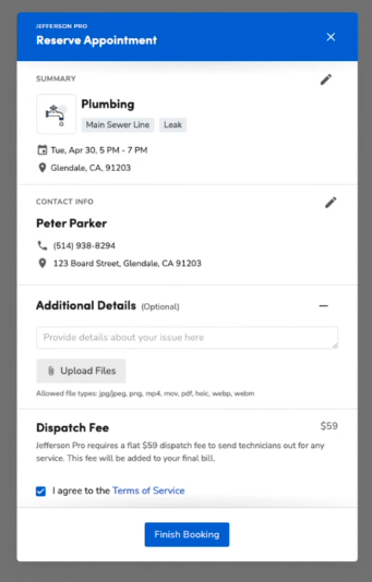 Finish Booking 7 Image