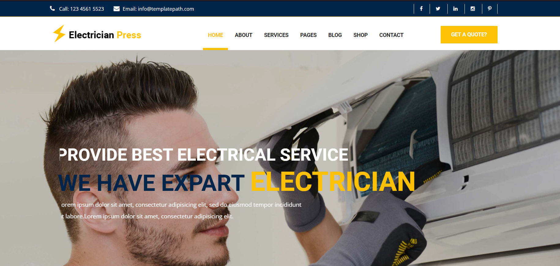 electrician-website-template