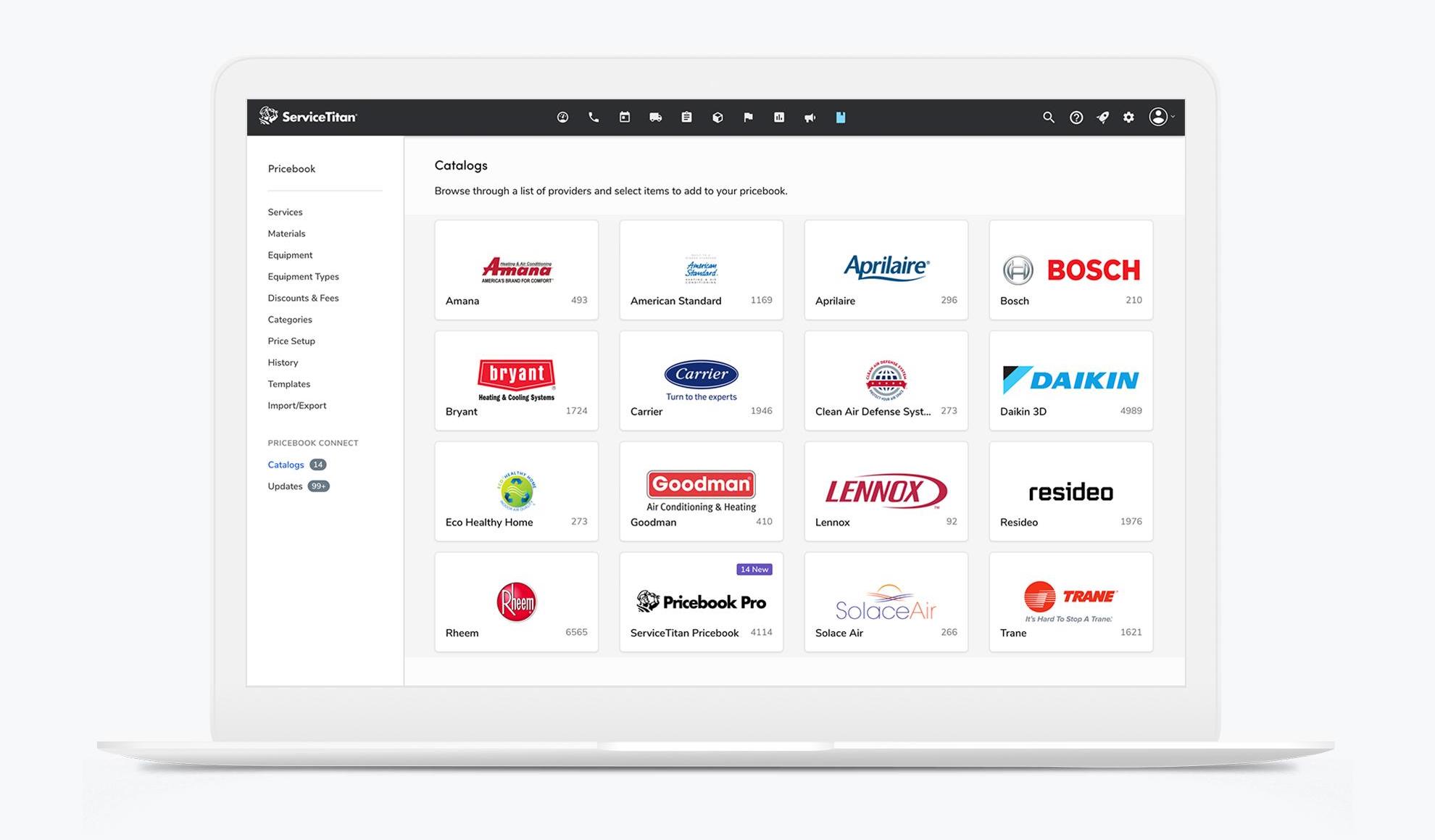 HVAC pricing guide for contractors: Pricebook Catalog in ServiceTitan